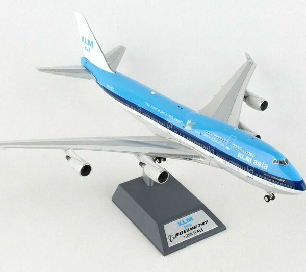 Модель самолета boeing 747 406m ph bfc в ливрее klm asia, масштаб 1/200