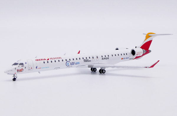 Модель самолета bombardier crj 1000 ec mvz в ливрее iberia regional burgos city of gastronomy, масштаб 1/400